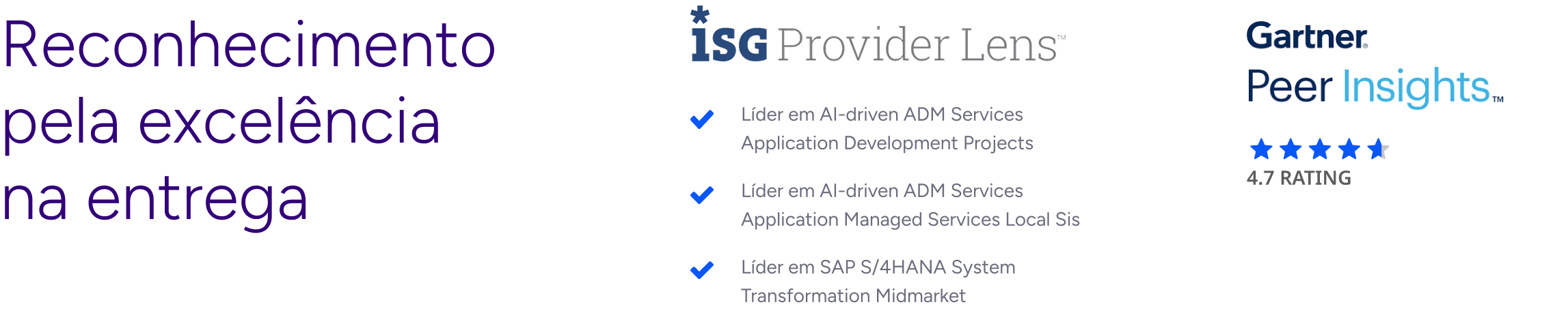 ISG Provider Lens e Gartner Peer Insights
